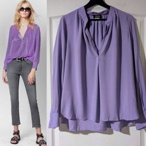NWT Zadig & Voltaire | Tink Blouse In Purple Viscose